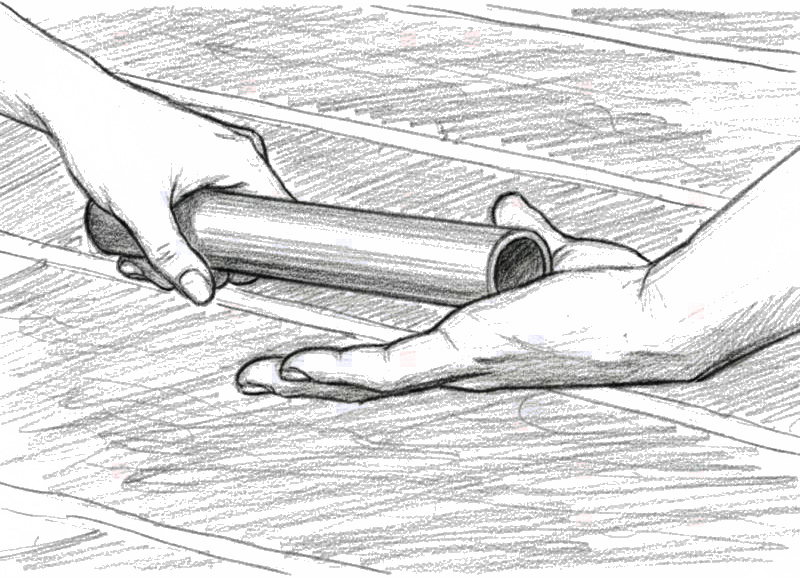 Skizze: Staffelübergabe